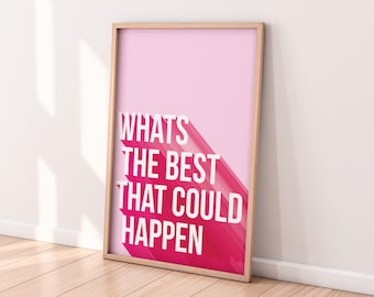 Motivational Pink Gradient Poster: Modern Inspirational Wall Art