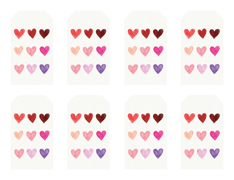Valentine Tags Printable Printable Valentine Tag Instant Download Happy Valentines Day Gift