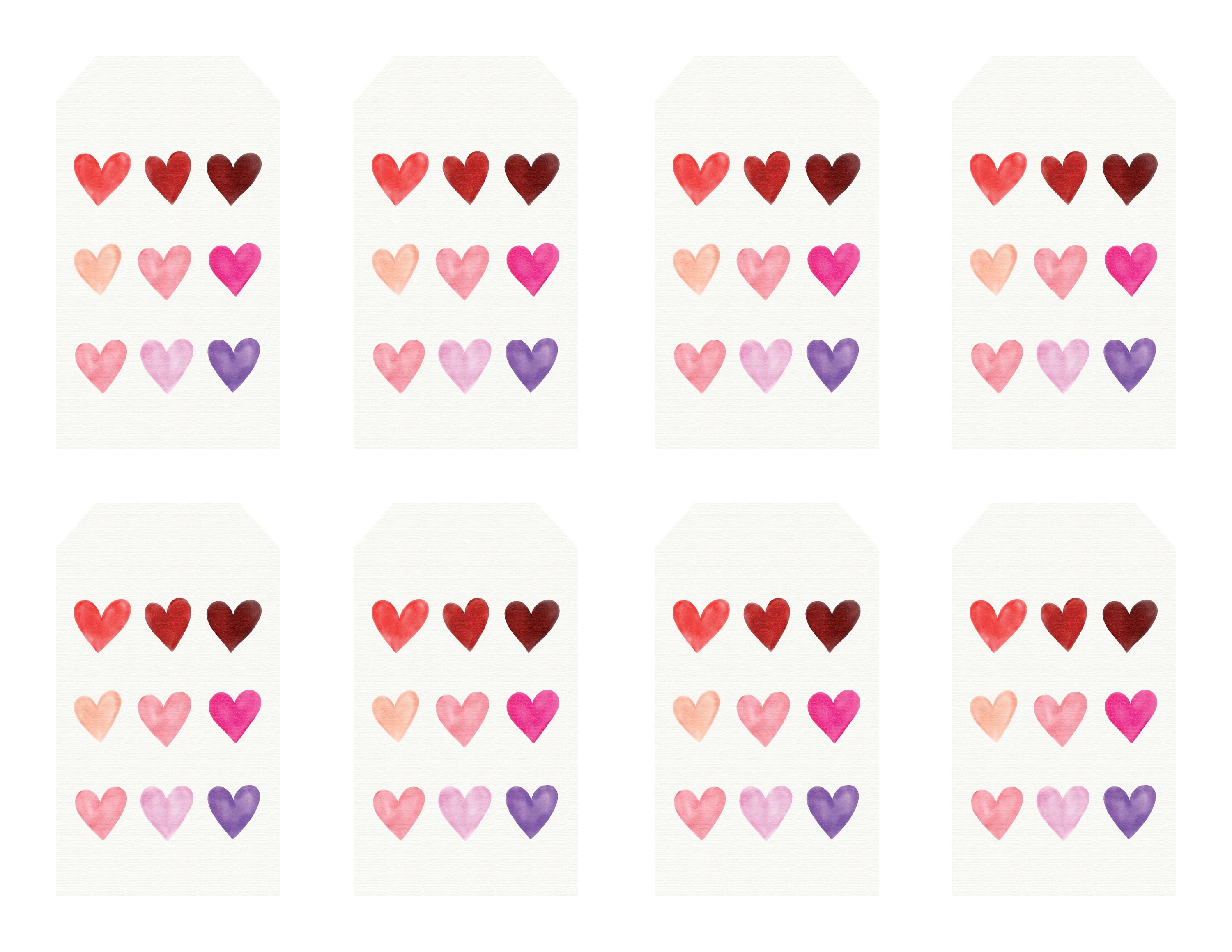 Valentine Tags Printable Printable Valentine Tag Instant Download Happy Valentines Day Gift