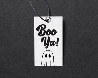 Boo Ya Ghost Halloween Gift Tag | Printable Treat Bag Tag (Digital Download)