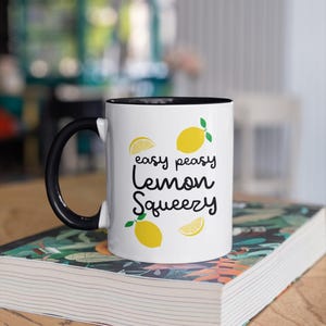 Lemon Mug: Easy Peasy Citrus Coffee Cup - 15 oz