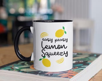 Lemon Mug: Easy Peasy Citrus Coffee Cup - 15 oz