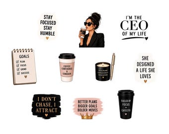 Empowerment PNG Clipart Bundle | Journal Planner Scrapbooking (Digital Download)