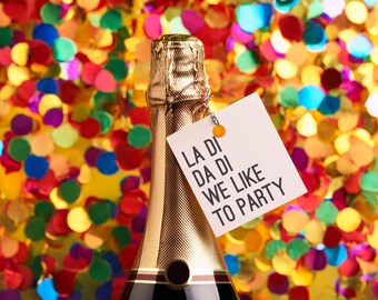 Celebrate in Style with Printable Champagne Gift Tags - Instant Digital Download"
