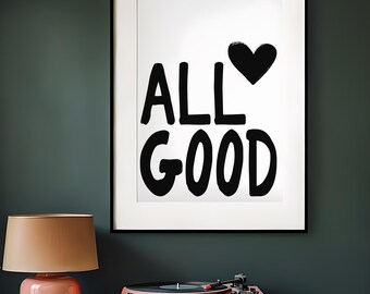 Minimalist Motivational Print: Black & White Typography Wall Art