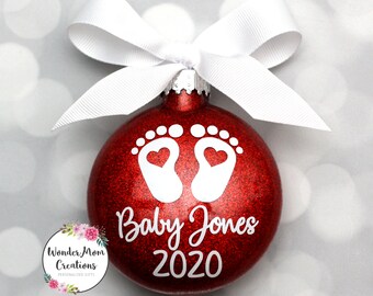 baby foot christmas ornament