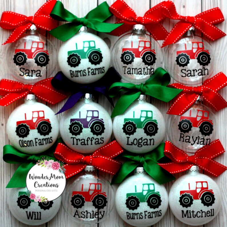 Tractor Christmas Ornament Personalized Tractor Ornament Etsy