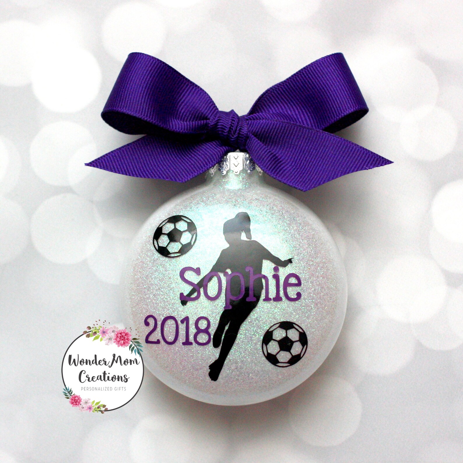 Girl Soccer Player Personalized Ornament Girl Soccer Coach Etsy