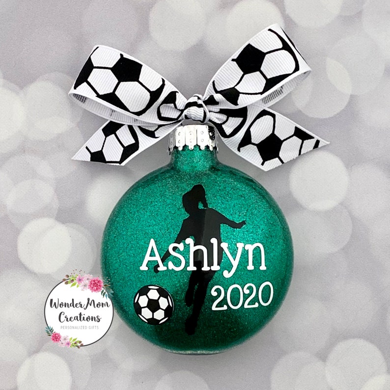 Girl Soccer Player Personalized Christmas Ornament Etsy