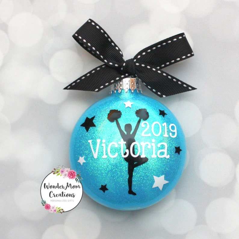 Cheerleader Christmas Ornament; Personalized Cheerleader Team Ornament; Cheer Team Christmas Ornament; High School Cheer Christmas Gift