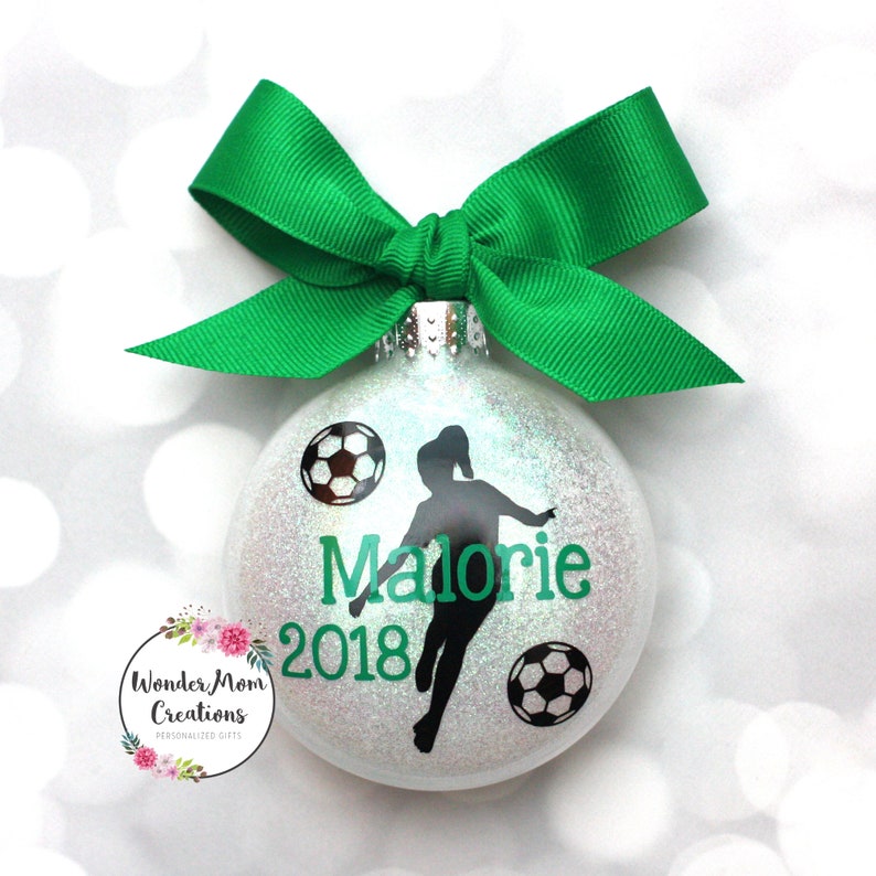 Girl Soccer Player Personalized Ornament Girl Soccer Coach Etsy