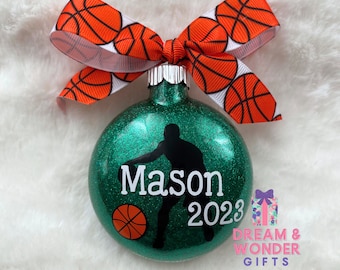 Personalized Basketball Ornament | Basketball Player Christmas Ornament | Basketball Player Gift