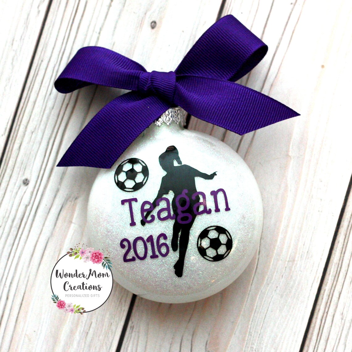 Girl Soccer Player Personalized Ornament Girl Soccer Coach Etsy