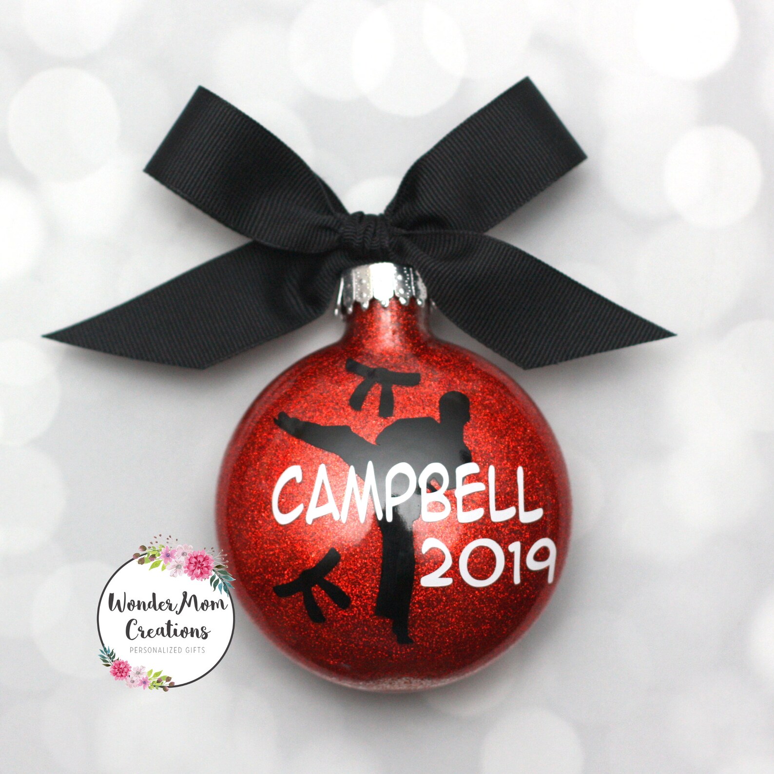 Karate Personalized Ornament Martial Arts Christmas Ornament Etsy