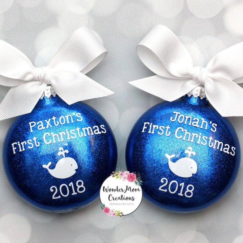 Babys First Christmas 2022 Ornament With Light Inside Baby's First Personalized Christmas Ornament Etsy