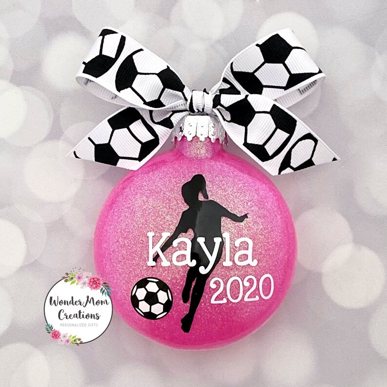 Girl Soccer Player Personalized Christmas Ornament Etsy