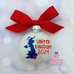 United Kingdom UK England Christmas Ornament