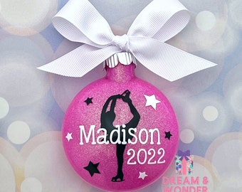 Female Figure Skating Personalized Christmas Ornament
