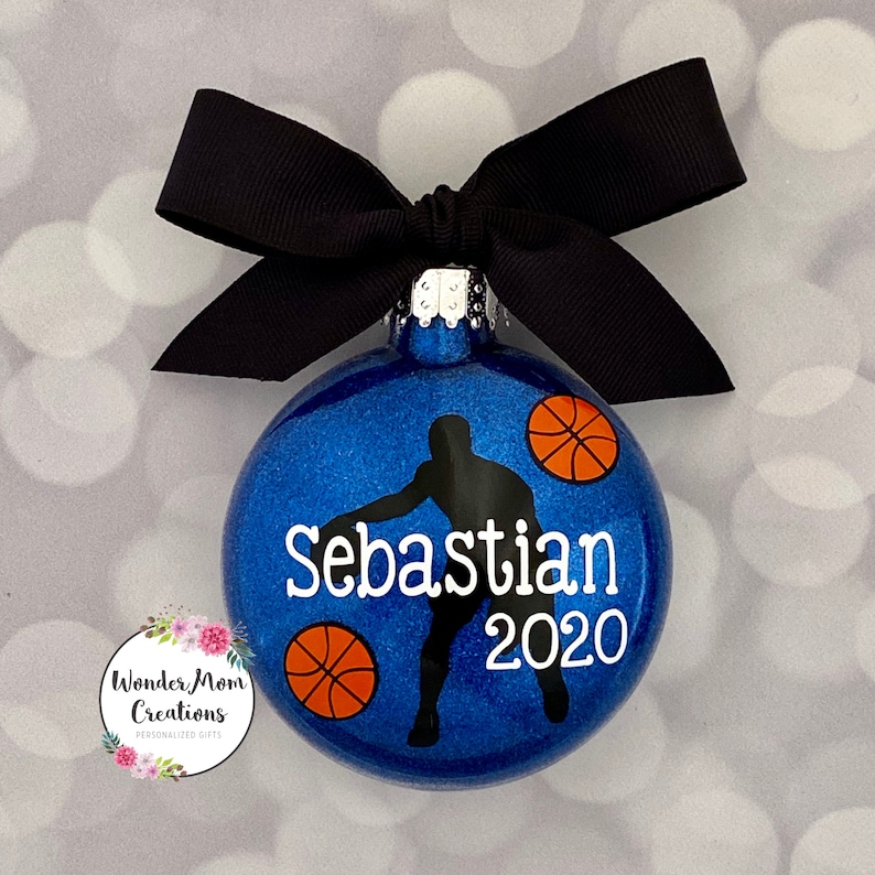 Basketball Player Personalized Christmas Ornament Etsy