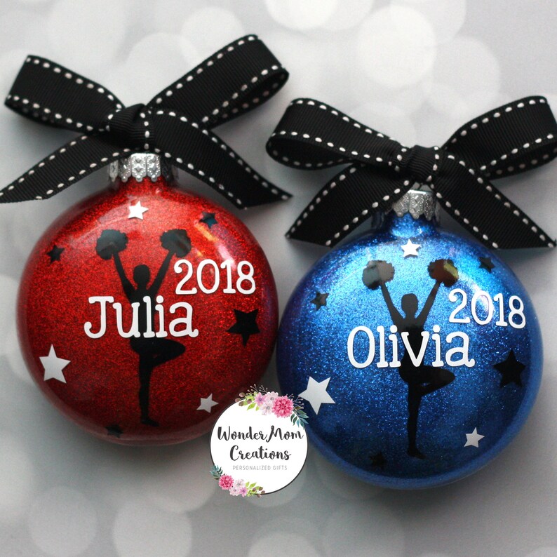 Cheerleader Christmas Ornament; Personalized Cheerleader Team Ornament; Cheer Team Christmas Ornament; High School Cheer Christmas Gift