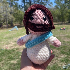 Handmade Crochet Jesus Plushie: Soft Religious Amigurumi Doll