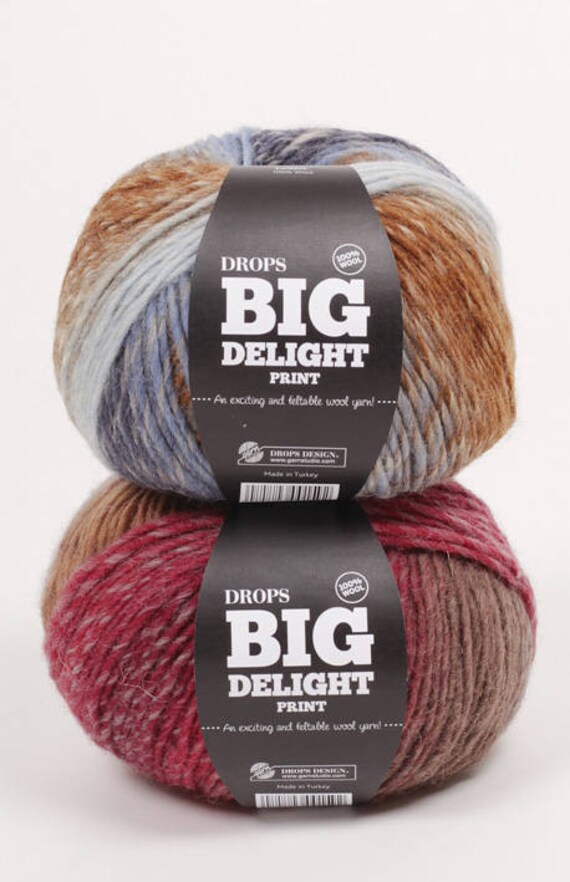 DROPS Big Delight An exciting and feltable wool yarn 100gr Etsy