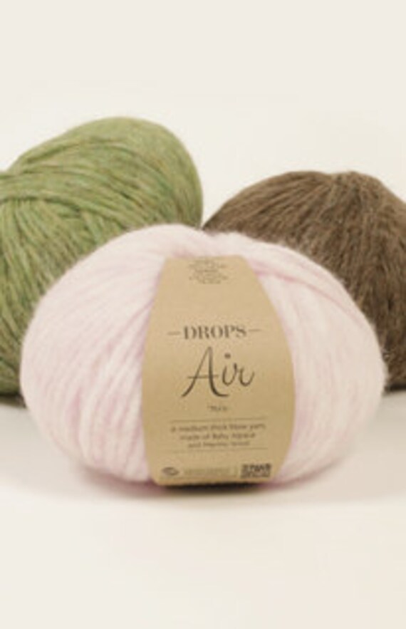 DROPS Air alpaca wool yarn aran weight Etsy