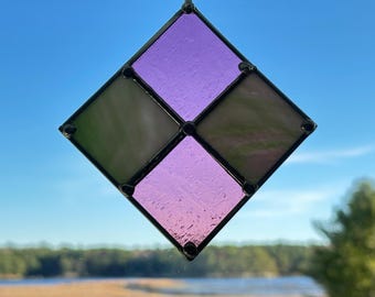 Lilac Drift – Stained Glass Panel