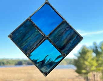 Ocean Drift – Stained Glass Suncatcher Panel