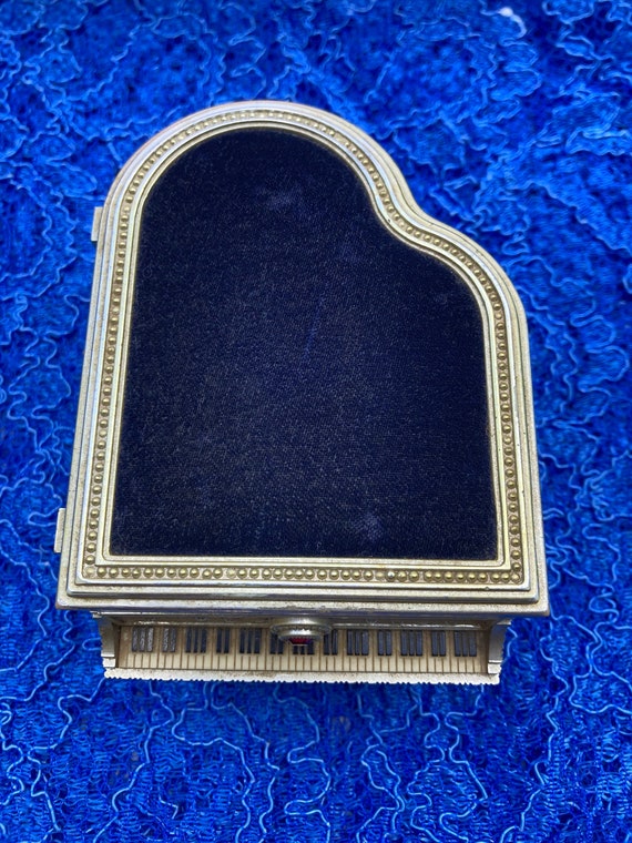 Small Piano Shaped Musical Jewellery Box Made in … - image 1