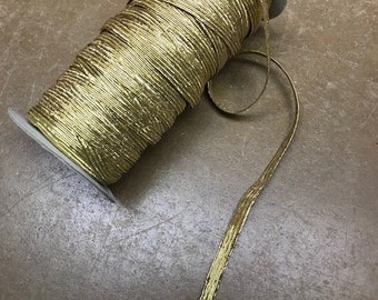 1/4" breit Metallic Gold Ton elastisch