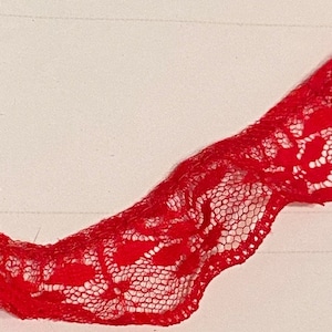fine red lace trim