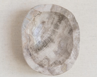 Stone Decorative Tray, Petrified Wood, Marble Bowl, Vintage Stone Bowl, Rustic Bowl, Coffee Table Accessories, Catchall, Marble Stone Dish