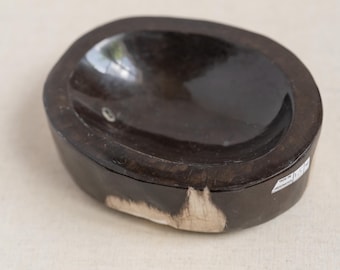 Stone Decorative Tray, Petrified Wood, Marble Bowl, Vintage Stone Bowl, Rustic Bowl, Coffee Table Accessories, Catchall, Marble Stone Dish