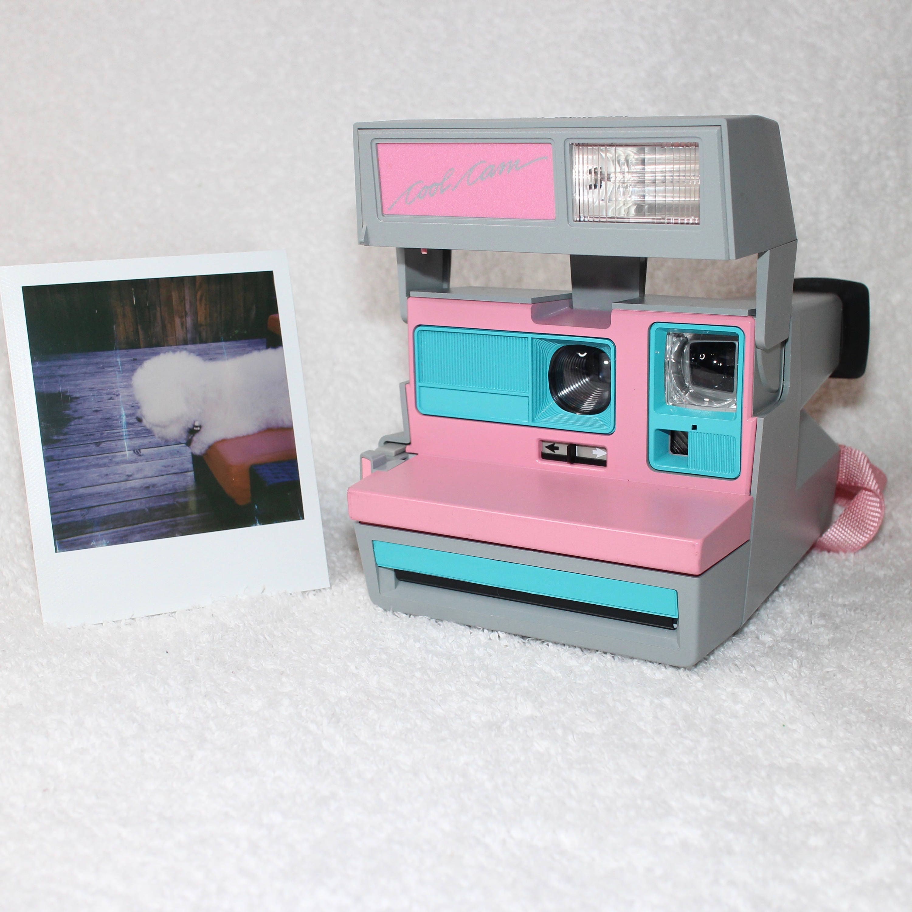 polaroid camera turquoise