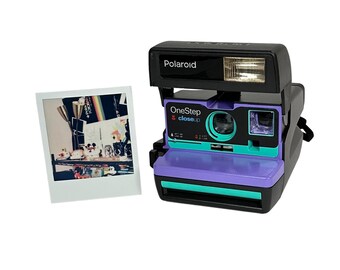 Purple & Retro Green Polaroid 600 OneStep - Refreshed, Cleaned, Tested, and Ready For Fun
