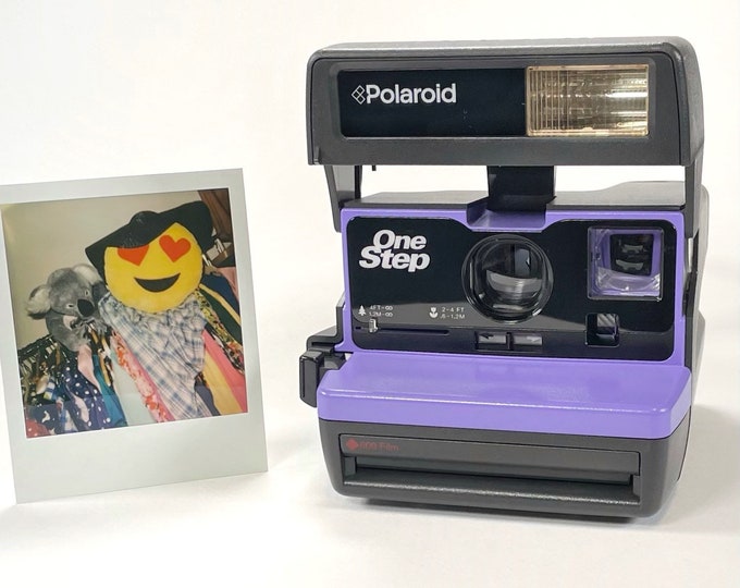 Upcycled Purple Polaroid 600 OneStep - Refreshed, Cleaned, Tested, and Ready For Fun