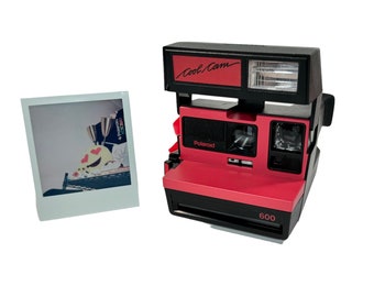 Polaroid Original Red CoolCam 600 Camera - Tested, Repaired, Cleaned, now ready for fun