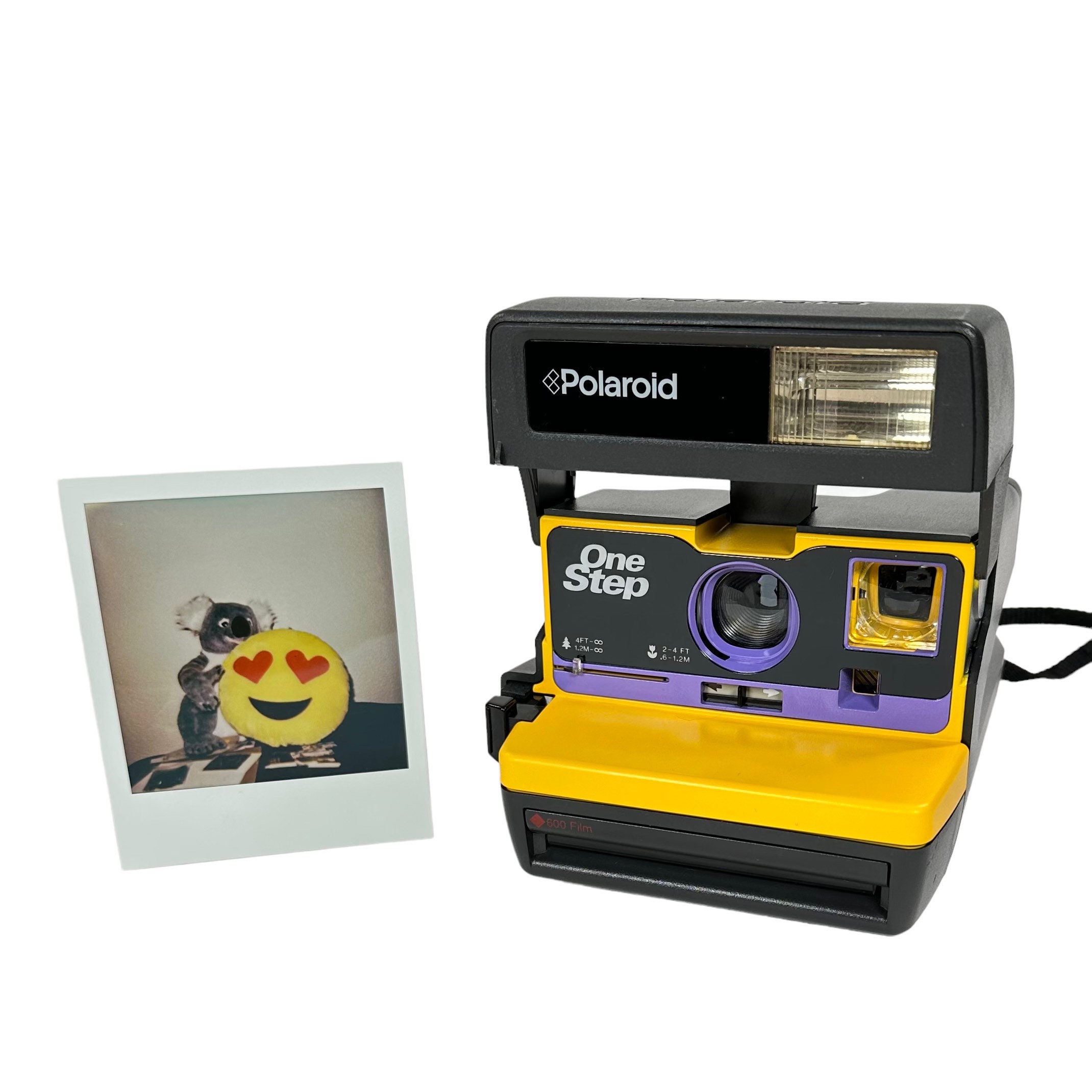 Overleving Mangel geld Upcycled Yellow and Purple Polaroid 600 OneStep - Refreshed, Tested, and  Ready For Fun