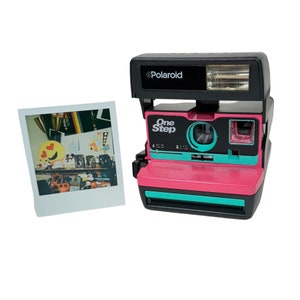 Upcycled Pink and Retro Green Polaroid 600 OneStep - Refreshed, Tested, and Ready For Fun