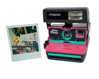 Upcycled Pink and Retro Green Polaroid 600 OneStep - Refreshed, Tested, and Ready For Fun