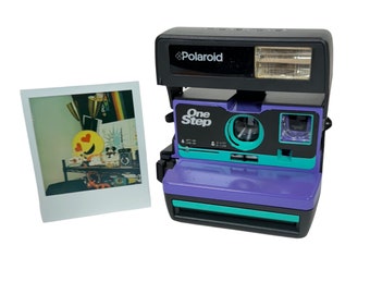 Purple & Retro Green Polaroid 600 OneStep - Refreshed, Cleaned, Tested, and Ready For Fun