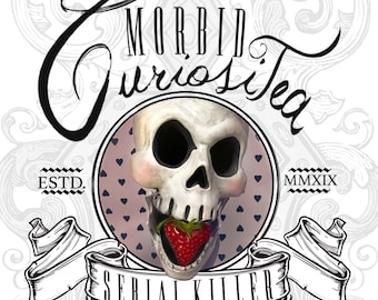 Strawberry Green Morbid CuriosiTEA "Serial Killer" LOW CAFFEINE LARGE 3OZ