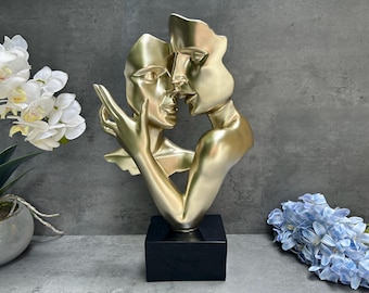 Romantic Sculpture / Couple Figurine / Abstract Ornament / Wedding Gift / Anniversary Gift / Lovers Sculpture / Romantic Can Be Personalised