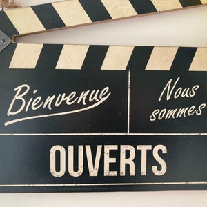 Open and Closed Sign / French Sign Plaque / Clapper Board Sign / Shop ...