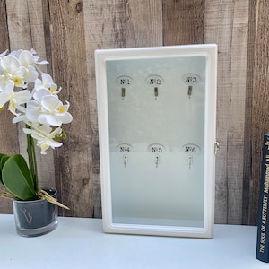 Wall Mount Key Box With Dry-Erase Board & Magnetic Glass - Holds 50 Keys