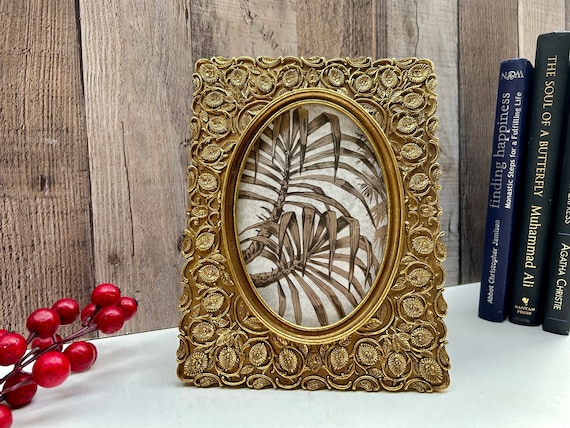 Floral Photo Frame / Gold Photo Frame 6 x 4 / Gold Picture Frame / Photo Frame 6x4 / Floral Picture Frame  / Frames / Can Be Pesonalised