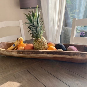 X-Large Long Large Teak Root Bowl / Rustic Wood Fruit Bowl / Oblong Bowl / Long Bowl /Handcarved Bowl / Handmade Wooden Bowl / Housewarming