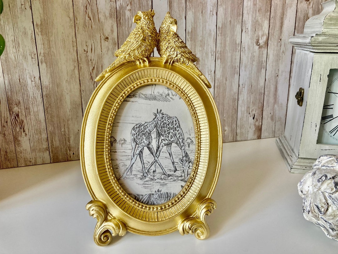 Parrot Photo Frame / Gold Photo Frame 6 X 4 Inch / Bird Photo Etsy UK