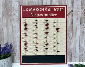 Shopping List / Grocery Planner / Shopping Checklist / Food Shop / Household Planner / Grocery List / Pense Bête / French Learning Decor